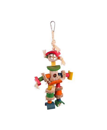 (image for) Kazoo Bird Toy Man With Sisal Rope Chips Medium - Click Image to Close