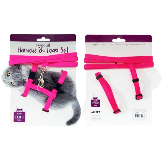 (image for) Allpet Cat Harness Lead Set Pink - Click Image to Close