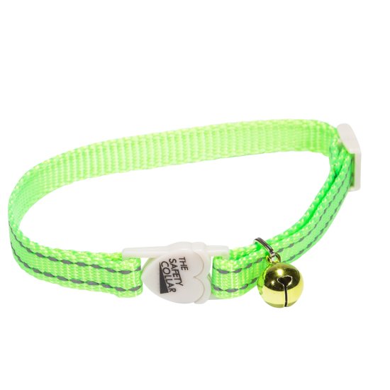(image for) Beaupets Cat Collar Adjustable Reflective Fluro Green - Click Image to Close