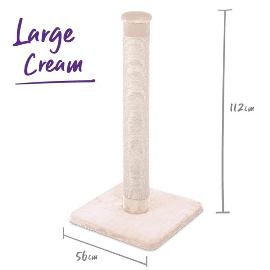 (image for) Kazoo Scratch Post Large Cream 56x56x112cm - Click Image to Close