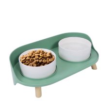 (image for) Mpets Altitude Double Raised Pet Bowl 25x18x7cm