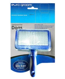 (image for) Euro Groom Curved Slicker Brush Soft Pin Medium