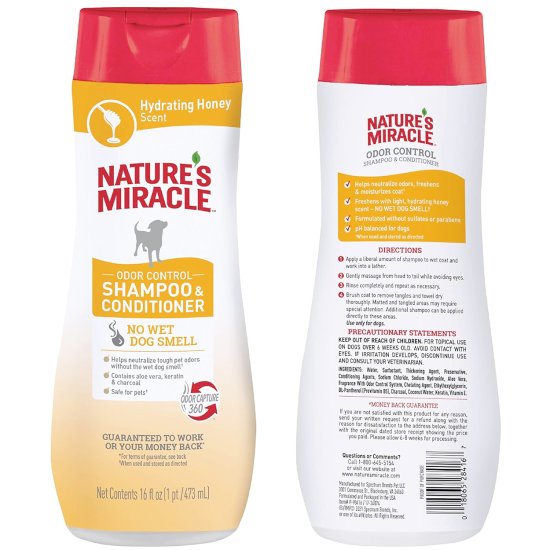 (image for) Natures Miracle Dog Shampoo 473ml 2in1 Honey Scent - Click Image to Close