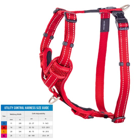 (image for) Rogz Harness Control Red Small - Click Image to Close