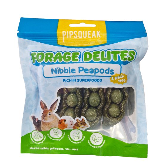 (image for) Pipsqueak Forage Delights Peapods 4Pk - Click Image to Close