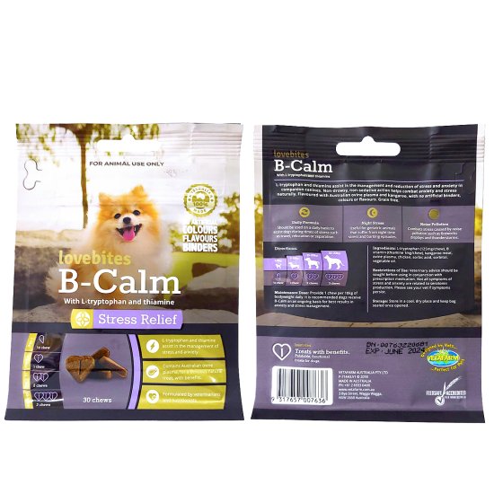 (image for) LoveBites B-Calm Stress Relief 30s Chews - Click Image to Close