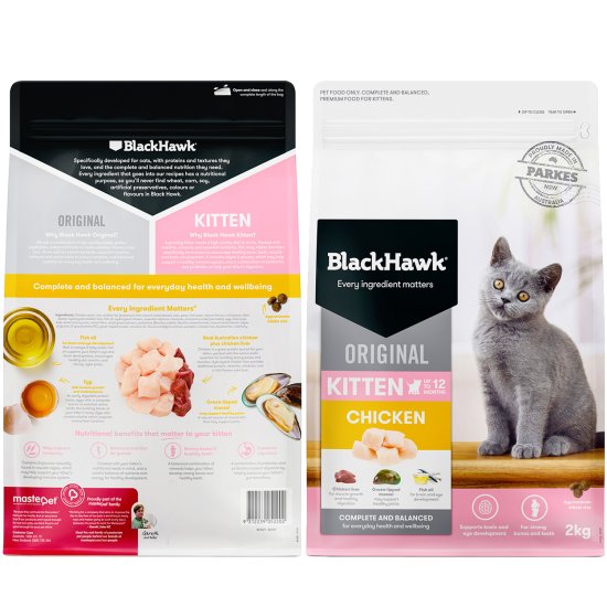 (image for) Black Hawk Cat Kitten Chicken 2kg - Click Image to Close