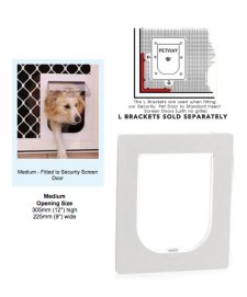 (image for) Petway Security Pet Door Medium White
