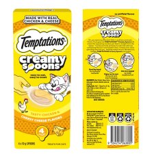 (image for) Temptations for Cats Creamy Spoons 4x10g Chicken Cheese