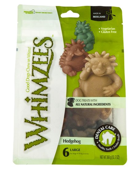 (image for) Whimzees Canine Hedgehog Large 18-27kg 6Pk 360g - Click Image to Close