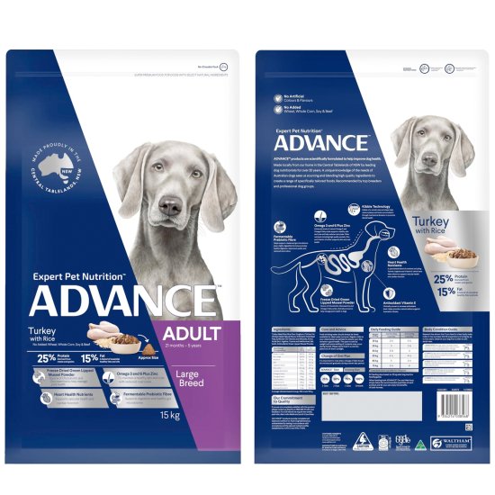 (image for) Advance Dog Adult Large Breed Turkey 15kg - Click Image to Close
