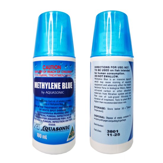 (image for) Aquasonic Methylene Blue 100ml - Click Image to Close