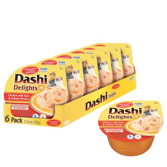 (image for) INABA Cat Dashi Delights 6Pk Chicken Tuna Salmon - Click Image to Close