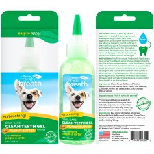 (image for) Tropiclean Fresh Breath Clean Teeth Gel Peanut Butter 118ml