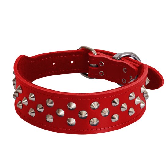(image for) Beaupets Bull Terrier Collar Studded 60Cm Red - Click Image to Close
