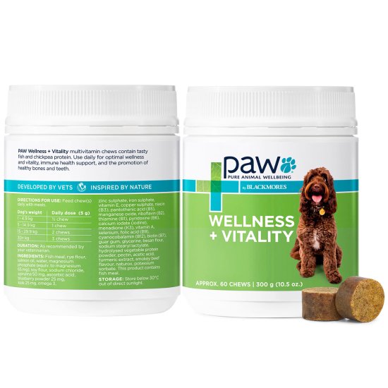 (image for) Paw Wellness+Vitality Multivitamin Chews 300g - Click Image to Close