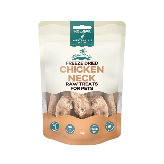 (image for) Nature Island Freeze Dried Treats 80g Chicken Neck - Click Image to Close