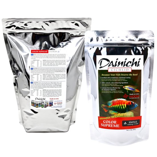 (image for) Dainichi Cichlid Colour Supreme Floating Small Pellet 500g 3mm - Click Image to Close