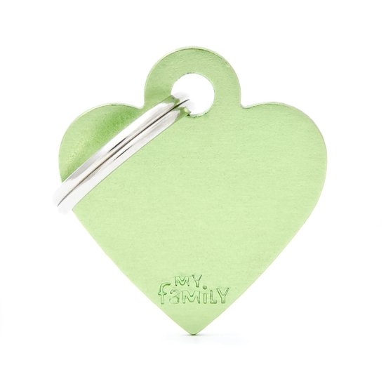 (image for) MYF Tag Basic Heart Lime Small - Click Image to Close