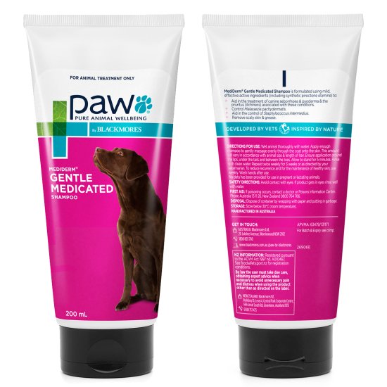 (image for) Paw Mediderm Medicated Shampoo 200ml - Click Image to Close