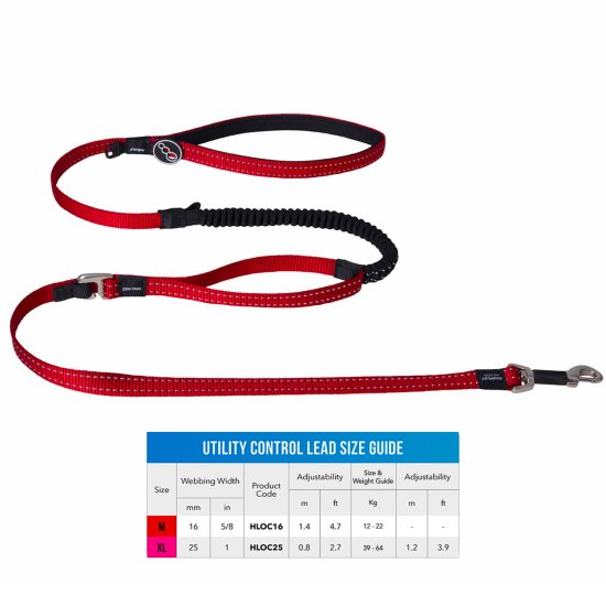(image for) Rogz Lead Control Long Red Xlarge - Click Image to Close