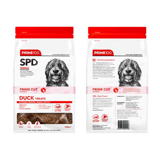 (image for) Prime100 SPD Prime Cuts Treats 100g Duck - Click Image to Close