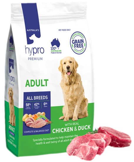 (image for) Hypro Premium GF Dog Adult Chicken Duck 2.5kg - Click Image to Close