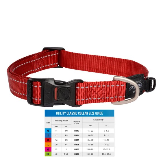 (image for) Rogz Collar Classic Red Large - Click Image to Close