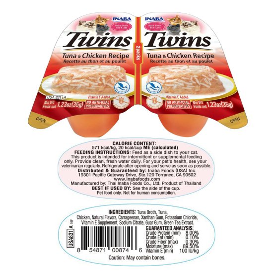 (image for) INABA Cat Twins 2Pack 70g Tuna Chicken - Click Image to Close