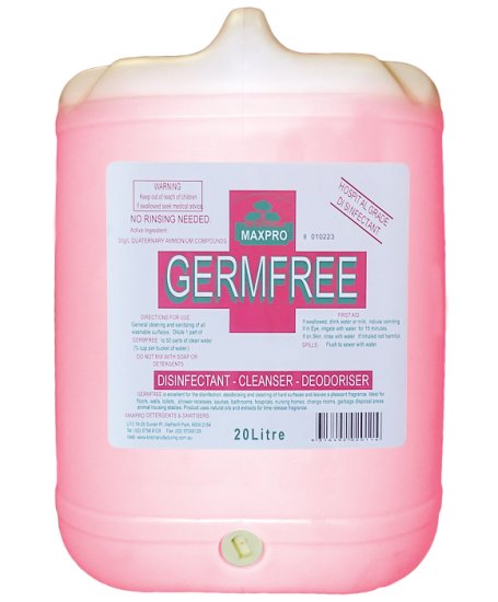 (image for) Maxpro Germ Free Discinfectant Exit Odour 20L - Click Image to Close