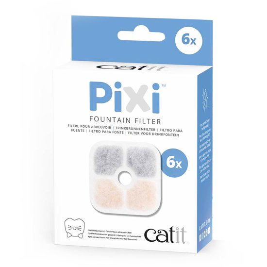 (image for) Catit Pixi Cat Fountain Filter Cartridge 6Pack - Click Image to Close