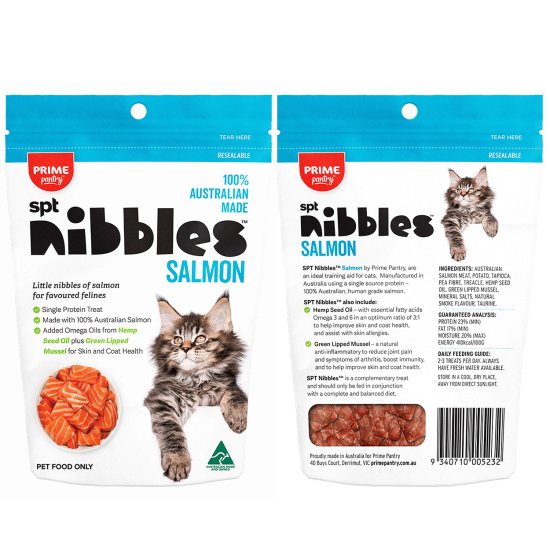(image for) Prime100 SPT Cat Nibbles 40g Salmon - Click Image to Close