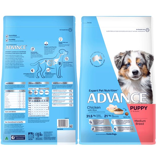 (image for) Advance Dog Puppy Medium Chicken 3kg - Click Image to Close