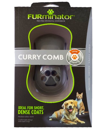 (image for) Furminator Box Curry Comb Brush for Dogs and Cats - Click Image to Close