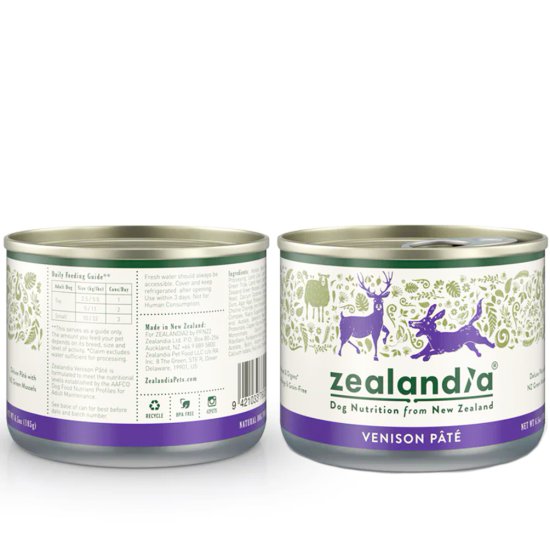 (image for) Zealandia Dog Can 24x185g Pate Venison - Click Image to Close