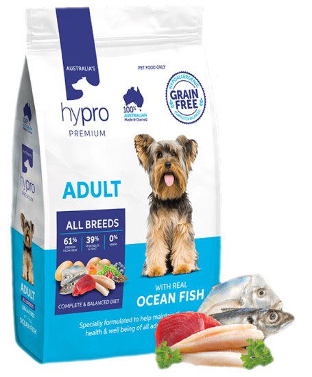 (image for) Hypro Premium GF Dog Adult Ocean Fish 9kg - Click Image to Close