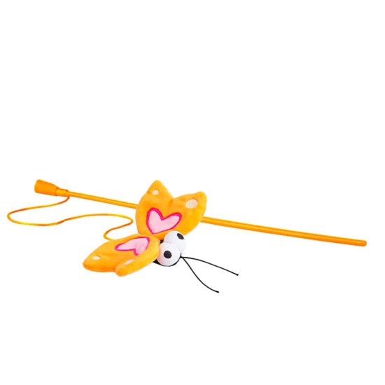 (image for) Rogz Cat Teaser Toy Wand 80cm Butterfly - Click Image to Close