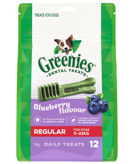 (image for) Greenies Dog Regular Blueberry 340g - Click Image to Close