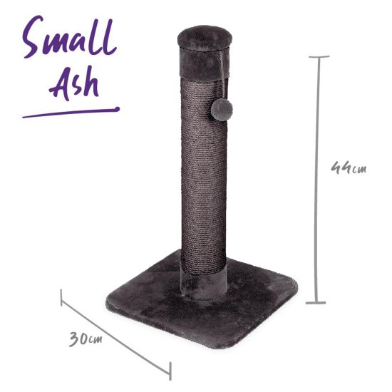 (image for) Kazoo Scratch Post Small Grey Black 30x30x44cm - Click Image to Close