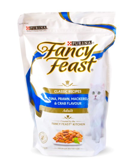 (image for) Fancy Feast Dry 450g Adult Tuna Prawn Mackerel Crab - Click Image to Close
