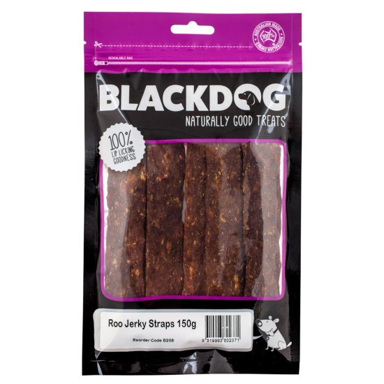 (image for) Blackdog Treats Jerky Straps 150g Roo - Click Image to Close