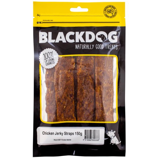 (image for) Blackdog Treats Jerky Straps 150g Chicken - Click Image to Close