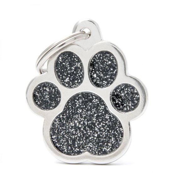 (image for) MYF Tag Shine Paw Black Large - Click Image to Close