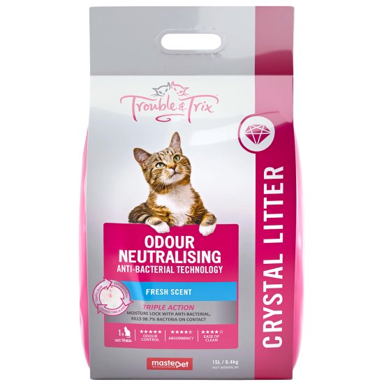 (image for) Trouble Trix Litter Anti Bacterial Crystal 15L - Click Image to Close