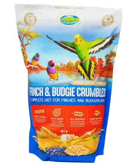 (image for) Vetafarm Finch Budgie Crumbles 10kg - Click Image to Close