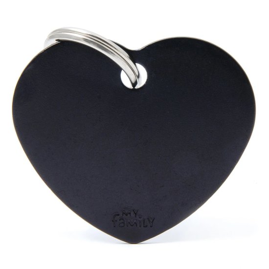 (image for) MYF Tag Basic Heart Black Large - Click Image to Close