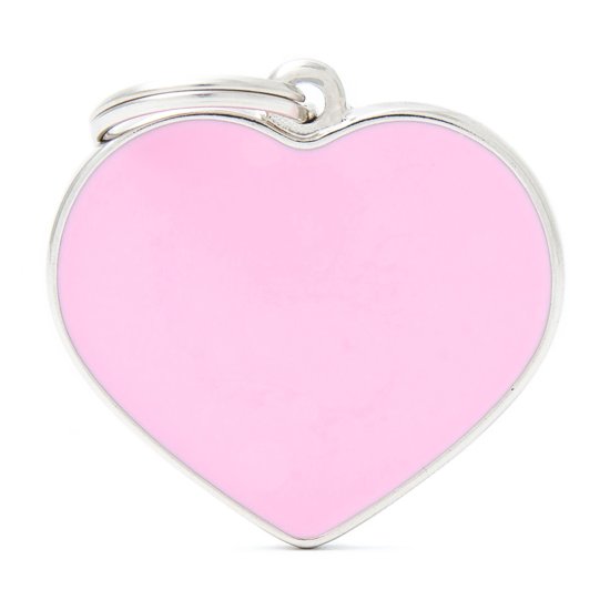 (image for) MYF Tag Basic Handmade Heart Pastel Pink Large - Click Image to Close