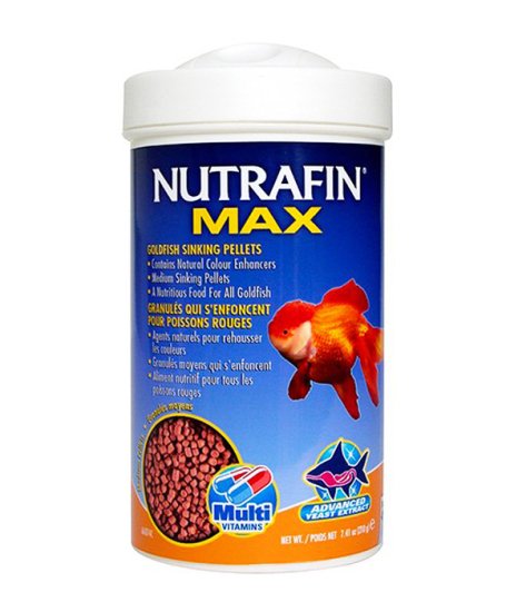 (image for) Nutrafin Max Medium Goldfish Sinking Pellets 210gm - Click Image to Close