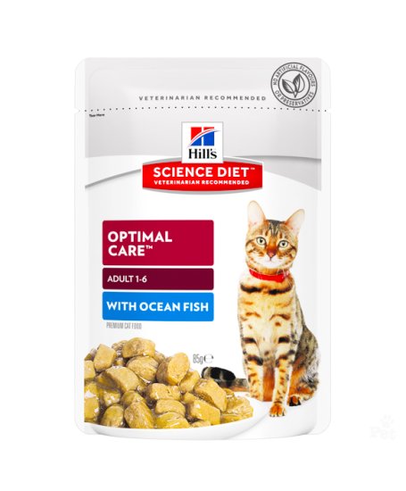 (image for) Hills SD Cat Wet Pouches 12X85G Optimal Care Adult Ocean Fish - Click Image to Close
