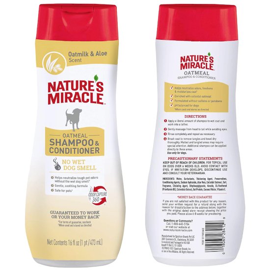 (image for) Natures Miracle Dog Shampoo 473ml 2in1 Oatmeal - Click Image to Close